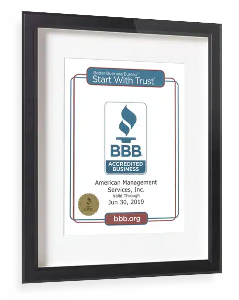 American Management Services, Inc. receives A+ Rating from the Better Business Bureau